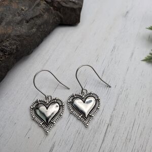 Silver Heart Earrings